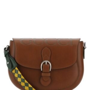 Gucci Woman Brown Leather Shoulder Bag | AlmaBagz