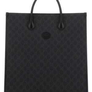 Gucci Man Gg Supreme Fabric And Leather Shopping Bag | AlmaBagz