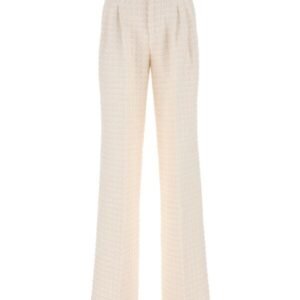 Gucci Woman Ivory Cotton Blend Pant | AlmaBagz
