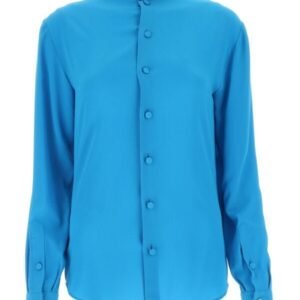 Gucci Woman Turquoise Crepe Shirt | AlmaBagz
