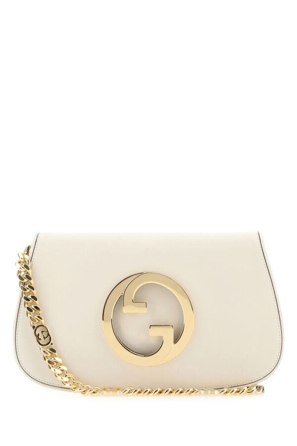 Gucci Woman White Leather Gucci Blondie Shoulder Bag | AlmaBagz