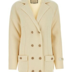 Gucci Woman Ivory Wool Blazer | AlmaBagz