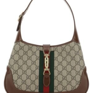 Gucci Woman Gg Supreme Fabric And Leather Small Jackie 1961 Handbag | AlmaBagz