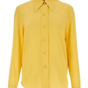Gucci Woman Yellow Crepe Shirt | AlmaBagz