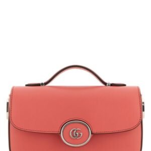 Gucci Woman Dark Pink Leather Mini Petite Gg Handbag | AlmaBagz