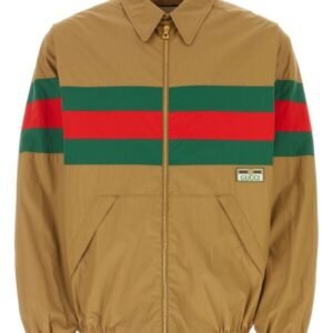 Gucci Man Cappuccino Cotton Jacket | AlmaBagz