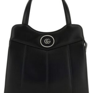 Gucci Woman Black Leather Small Petite Gg Handbag | AlmaBagz