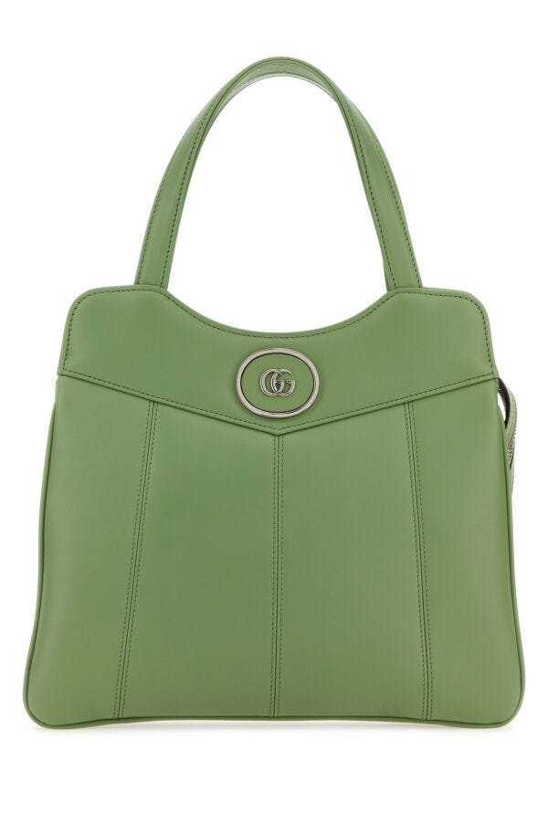 Gucci Woman Sage Green Leather Small Petite Gg Handbag | AlmaBagz