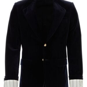 Gucci Man Midnight Blue Velvet Blazer | AlmaBagz