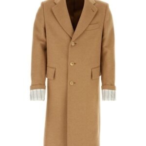 Gucci Man Camel Wool Coat | AlmaBagz