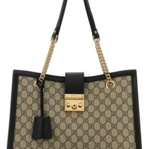 Gucci Woman Gg Supreme Fabric Medium Padlock Shoulder Bag | AlmaBagz