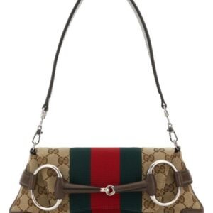 Gucci Woman Original Gg Fabric Small Gucci Horsebit Chain Shoulder Bag | AlmaBagz