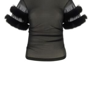 Gucci Woman Black Jersey Top | AlmaBagz