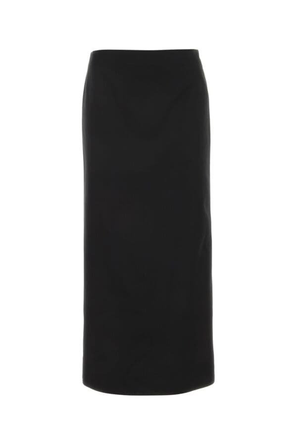 Gucci Woman Black Satin Skirt | AlmaBagz