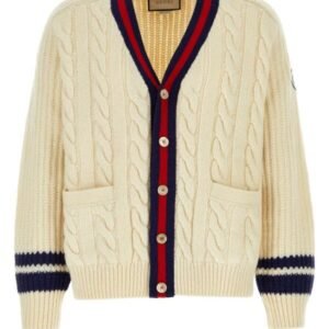 Gucci Man Ivory Wool Cardigan | AlmaBagz