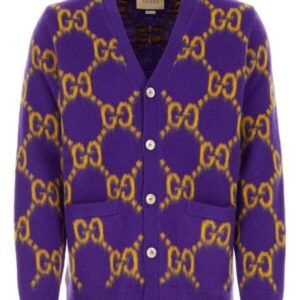 Gucci Man Embroidered Wool Cardigan | AlmaBagz