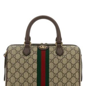 Gucci Woman Gg Supreme Fabric And Leather Small Ophidia Gg Handbag | AlmaBagz