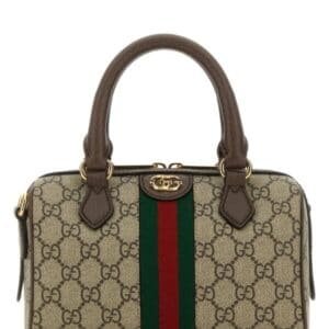 Gucci Woman Gg Supreme Fabric And Leather Mini Ophidia Gg Handbag | AlmaBagz
