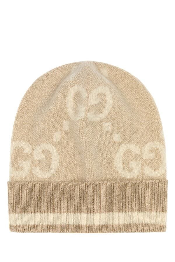 Gucci Woman Embroidered Cashmere Blend Beanie Hat | AlmaBagz