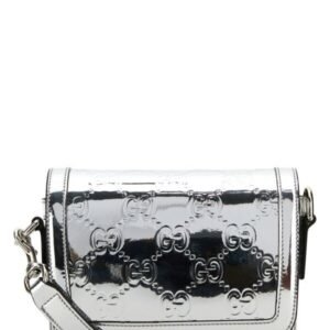 Gucci Man Silver Leather Crossbody Bag | AlmaBagz