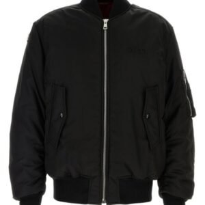 Gucci Man Black Nylon Bomber Jacket | AlmaBagz