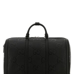 Gucci Man Black Leather Travel Bag | AlmaBagz