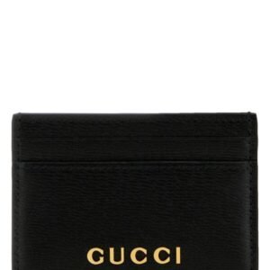 Gucci Woman Black Leather Card Holder | AlmaBagz
