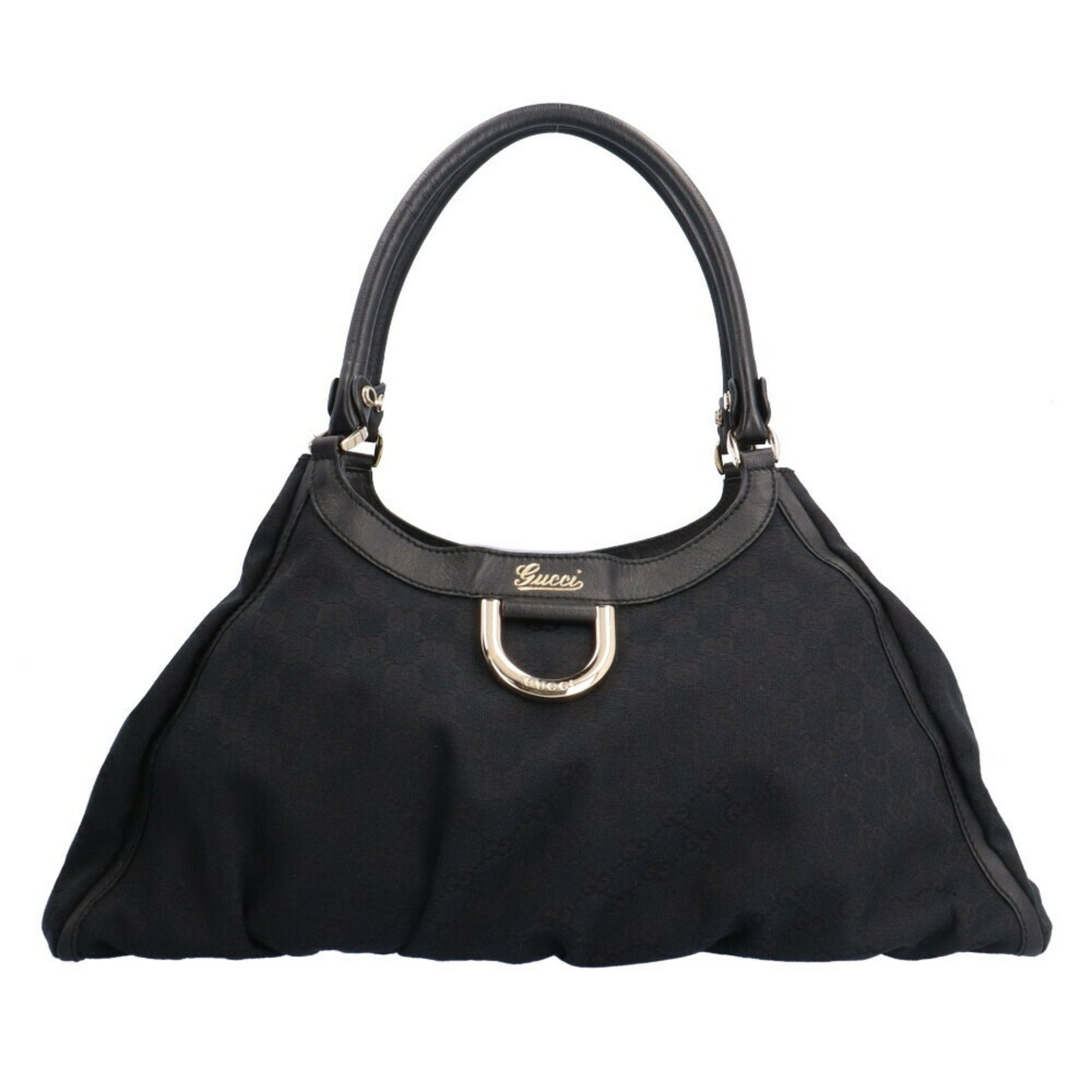 GUCCI Abbey GG Campus Shoulder Bag Canvas Black Women's | AlmaBagz - Image 9