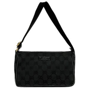 Gucci Handbag Black 106644 Canvas Leather GUCCI Women's Bag GG | AlmaBagz