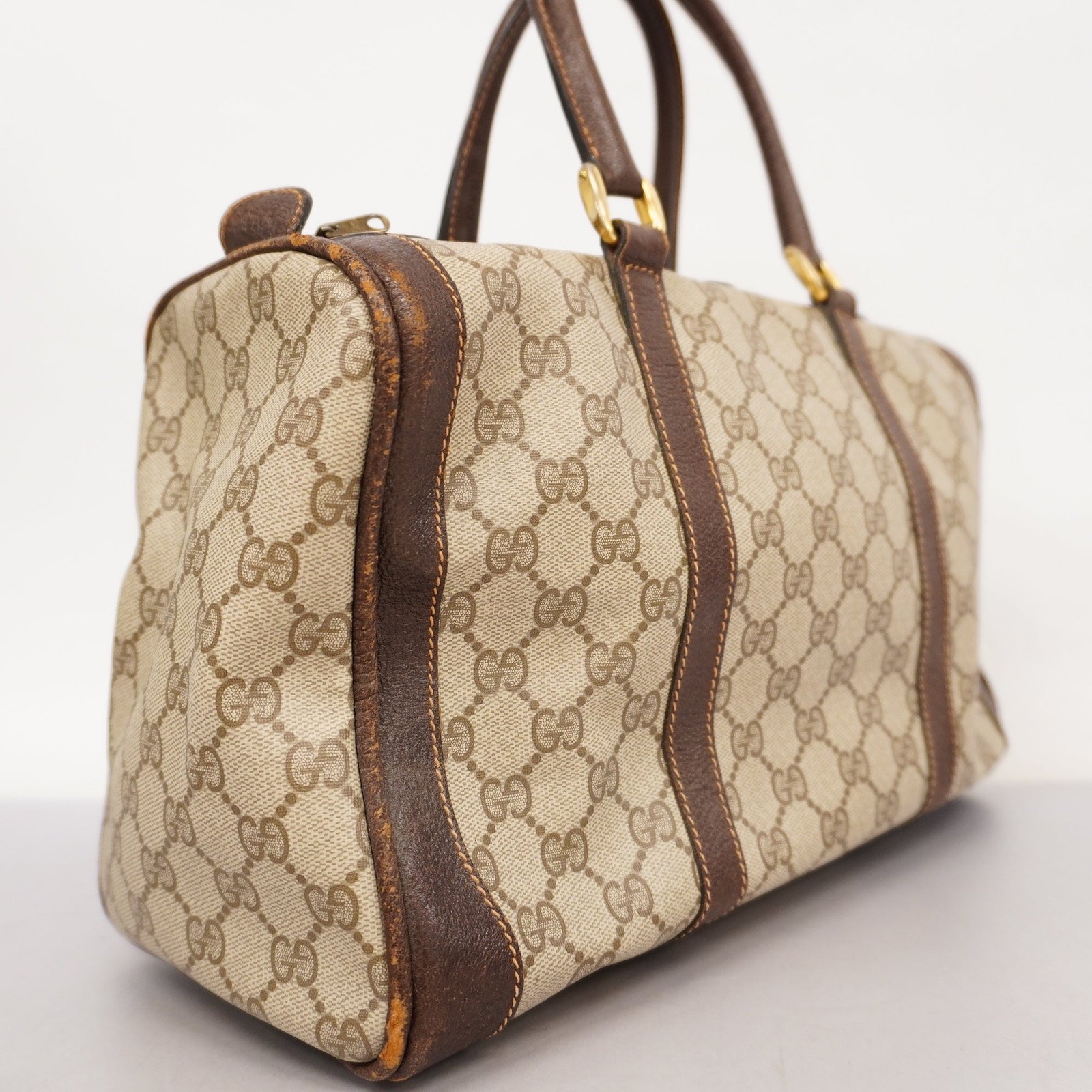 GUCCI GG Supreme GG Supreme 98 002 468 Women's PVC,Leather Handbag Beige | AlmaBagz