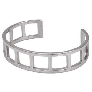 Gucci Bangle Silver Ag 925 GUCCI Bracelet Square Breath Unisex | AlmaBagz