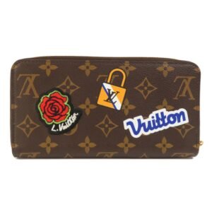 LOUIS VUITTON M63392 Zippy Patches Stories Long Wallet Monogram Canvas Women's | AlmaBagz