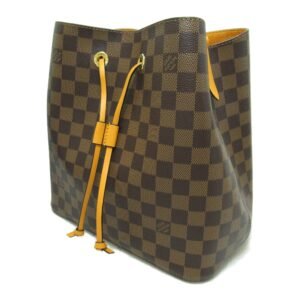LOUIS VUITTON Neo Noe Shoulder Bag Brown Ebene Saffron Damier PVC coated canvas N40213 | AlmaBagz