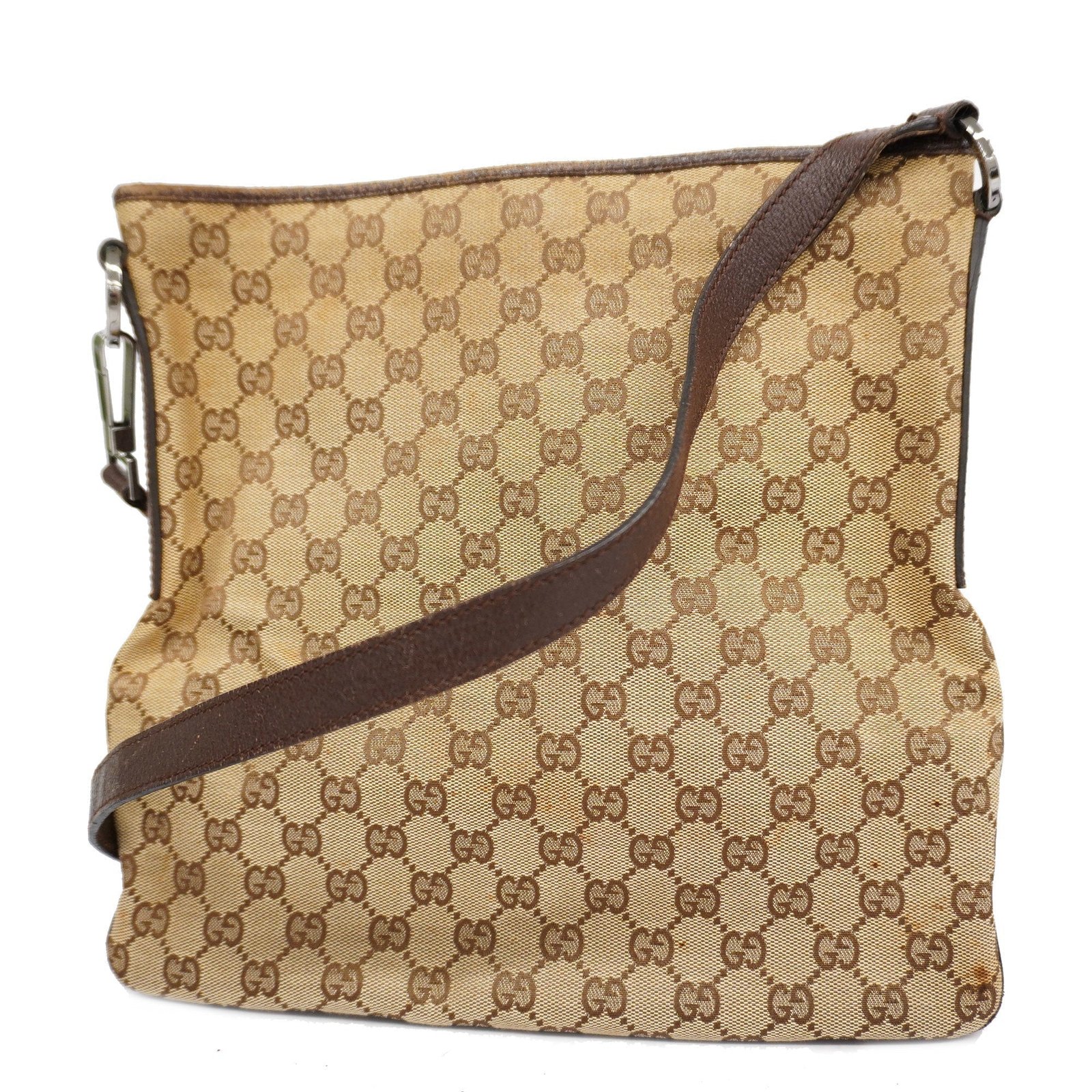 GUCCI GG Canvas Shoulder Bag 113013 Women's Shoulder Bag Beige,Dark Brown | AlmaBagz - Image 19