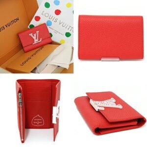 LOUIS VUITTON Portefeuil Capucines Maxi Trifold Wallet M82113 Rouge | AlmaBagz
