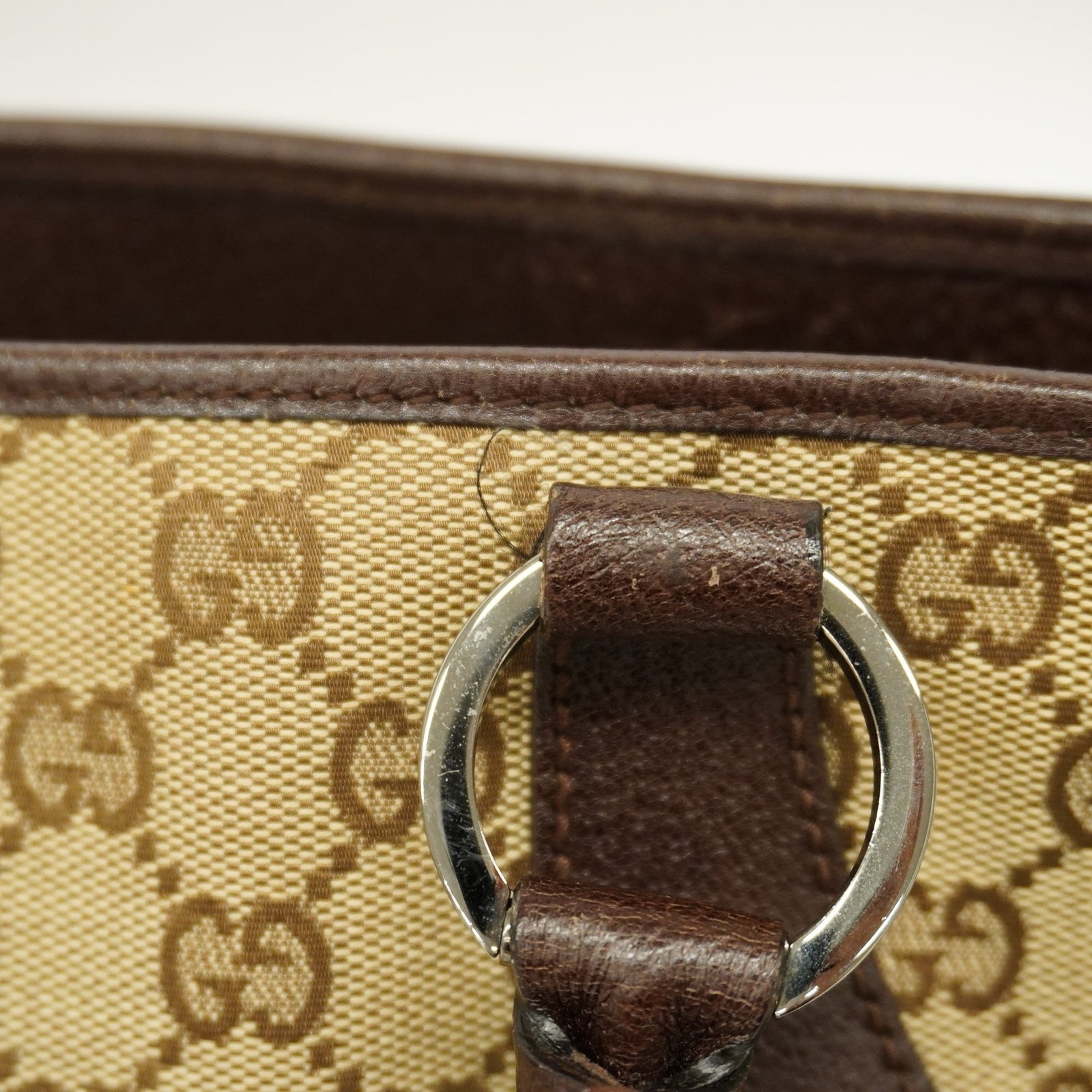 GUCCI GG Canvas 113011 Women's Tote Bag Beige,Brown | AlmaBagz - Image 15