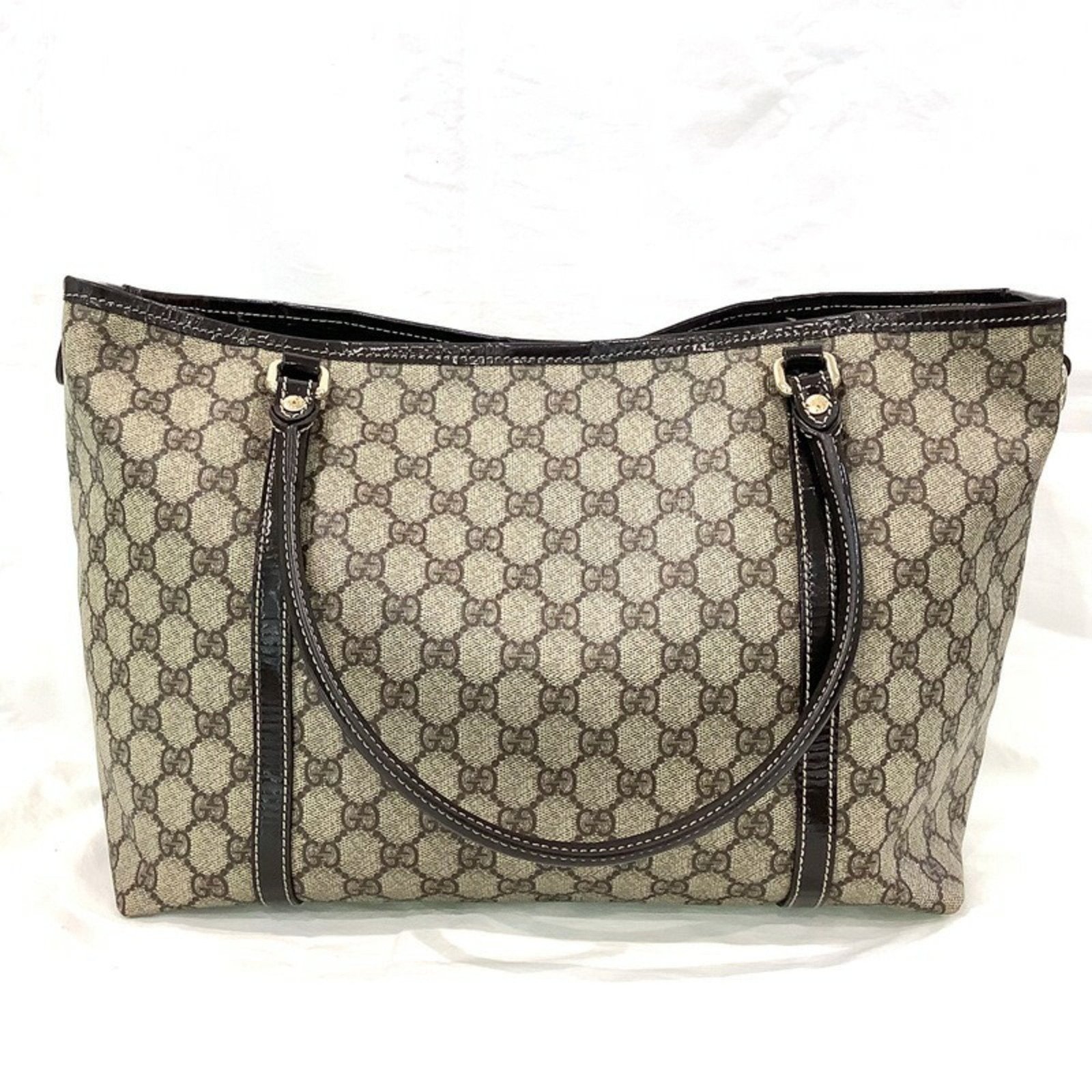 Gucci (Gucci) GG Pattern Tote Bag PVC Coated Canvas Brown Enamel 197953.213048 Women's | AlmaBagz - Image 4