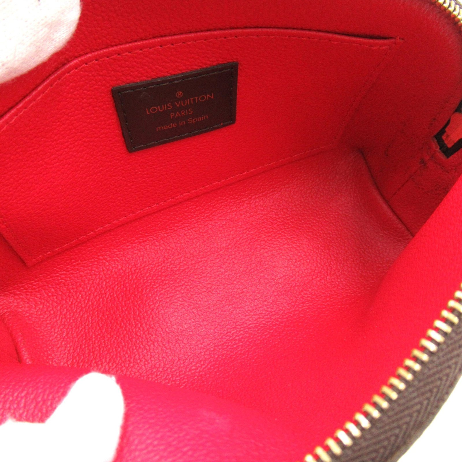 LOUIS VUITTON Pochette Cosmetic PM Brown Damier PVC coated canvas N47516 | AlmaBagz - Image 4