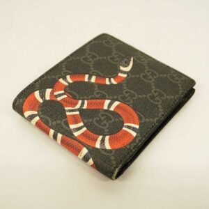 GUCCIAuth  GG Supreme Silver Metal Fittings 451266 Women's Leather Black | AlmaBagz