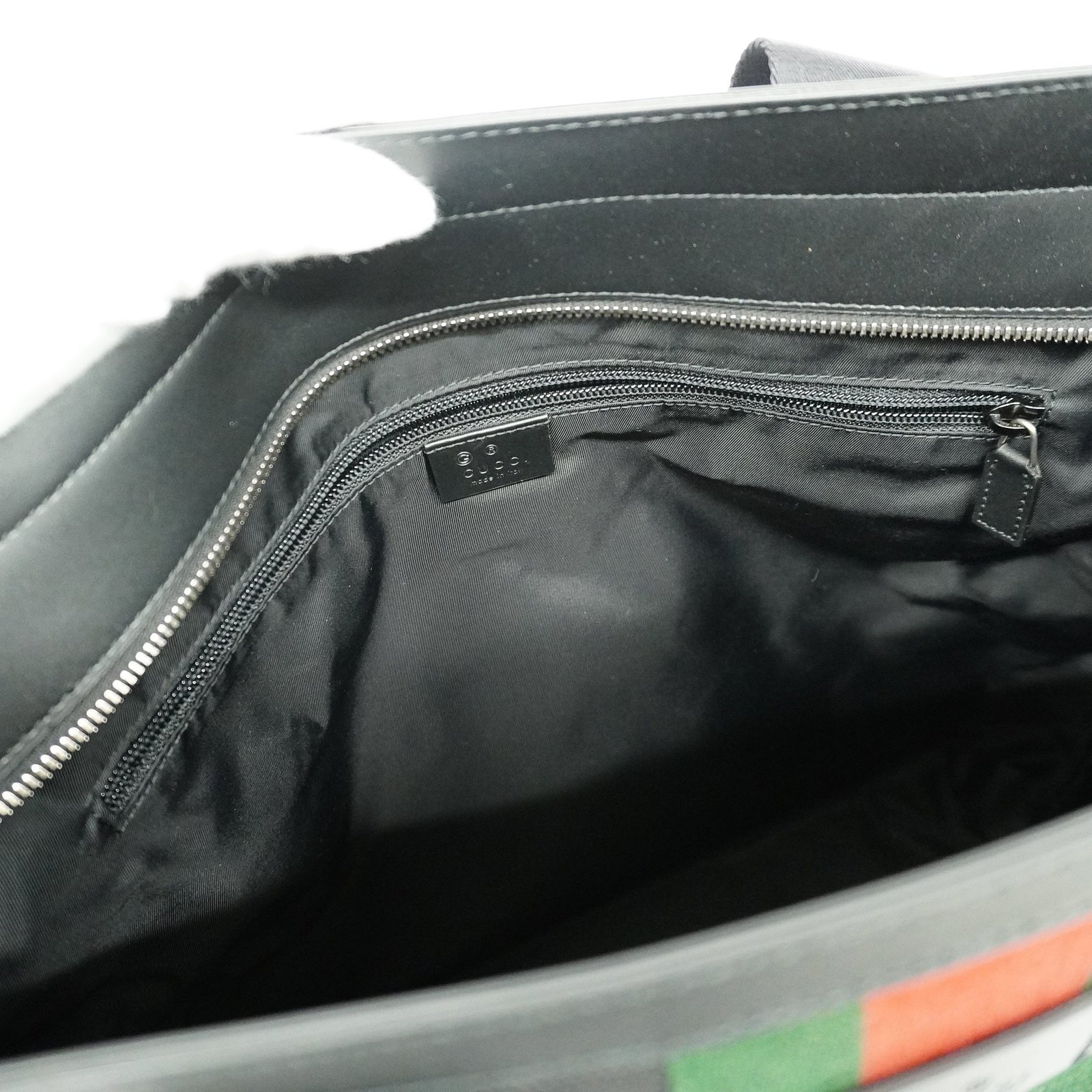 GUCCI Sherry Line Women's Canvas Tote Bag Black | AlmaBagz - Image 5