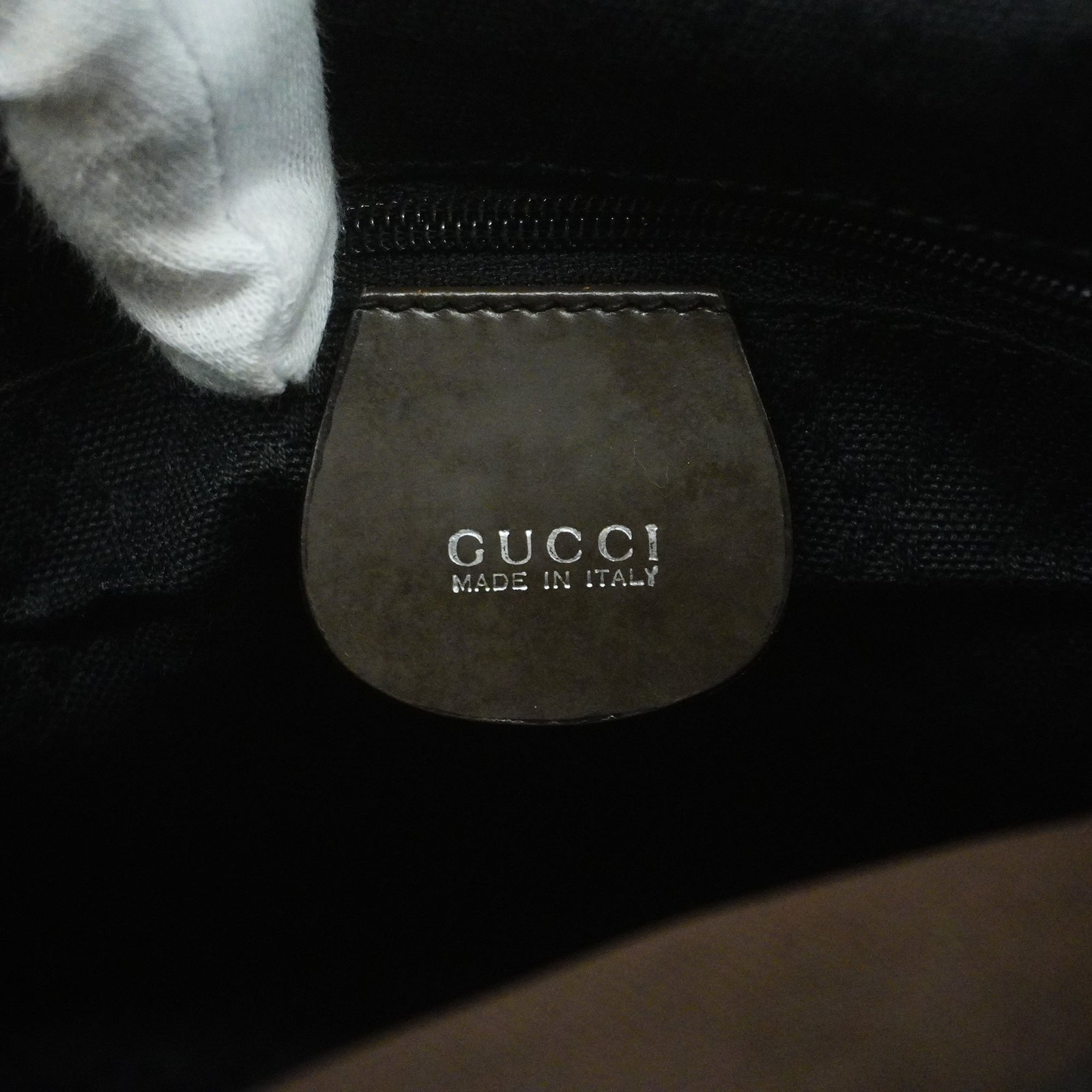 GUCCI Bamboo Handbag 000 1998 0508 Women's Nylon Canvas Handbag Brown | AlmaBagz - Image 7