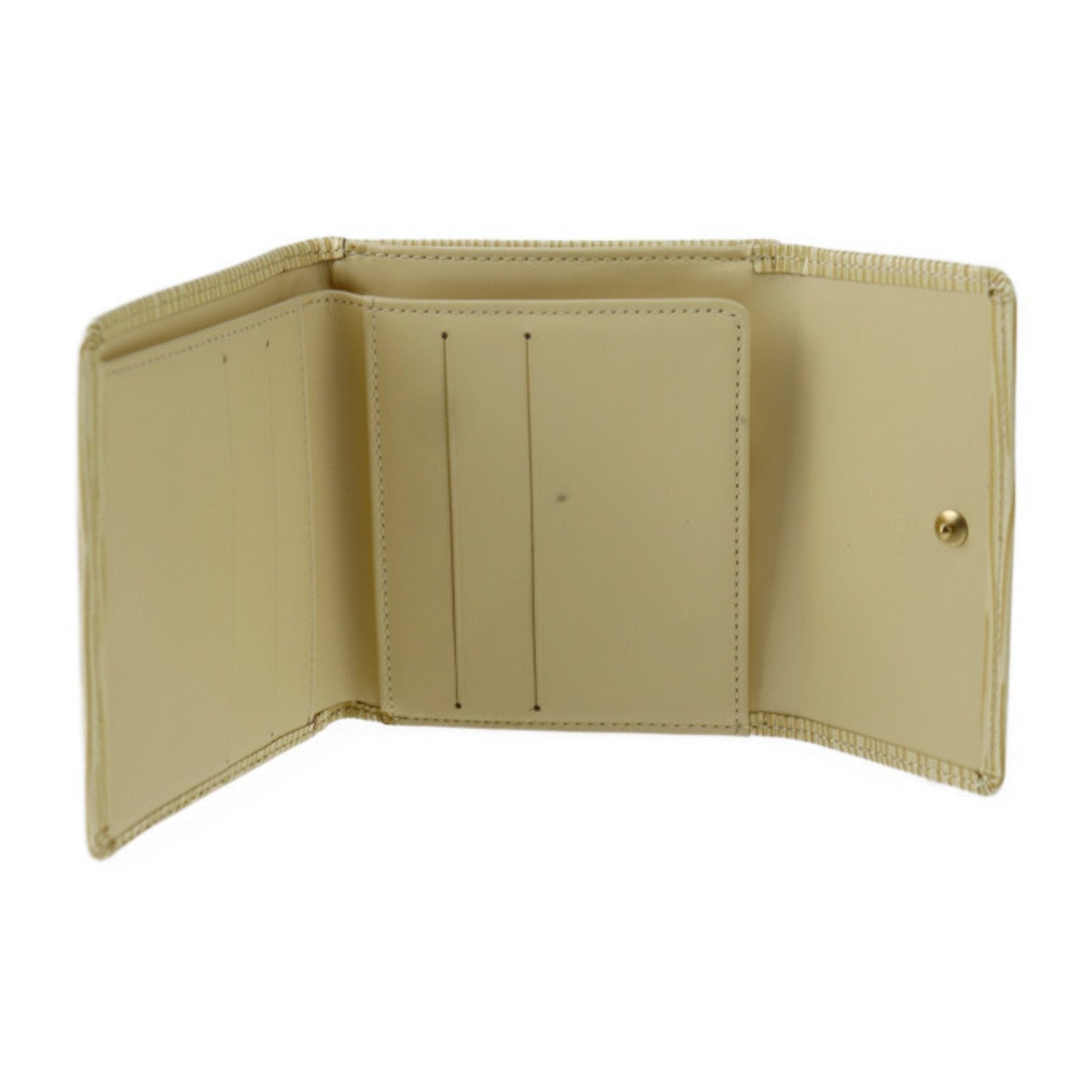 LOUIS VUITTON Portomone Bier Cult Credit Trifold Wallet M6348A Epi Leather Vanilla Yellow Cream Gold Hardware W Hook | AlmaBagz - Image 5