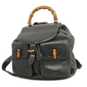 Gucci Bamboo Rucksack 003 2058 0016 Women's Leather Backpack Black | AlmaBagz