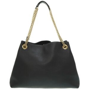 GUCCI Soho Chain Interlocking G Tote Bag 536196 Leather Black | AlmaBagz