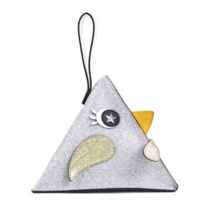 GUCCI Handbag Chicken Motif Leather Silver Kids 604392 | AlmaBagz