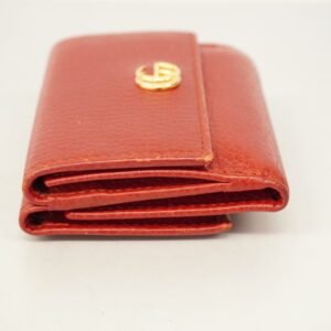 GUCCIAuth  Tri-fold Wallet GG Marmont Gold Metal 474746 Women's Leather Wallet | AlmaBagz