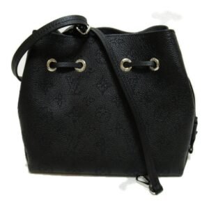 LOUIS VUITTON Bella Shoulder Bag Black Black Mahina leather M57070 | AlmaBagz