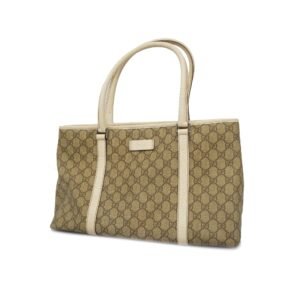 Gucci Tote Bag 114595 Women's GG Supreme Tote Bag Beige,White | AlmaBagz