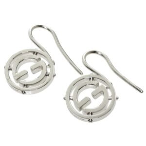 Gucci motif earrings K18 white gold ladies GUCCI | AlmaBagz