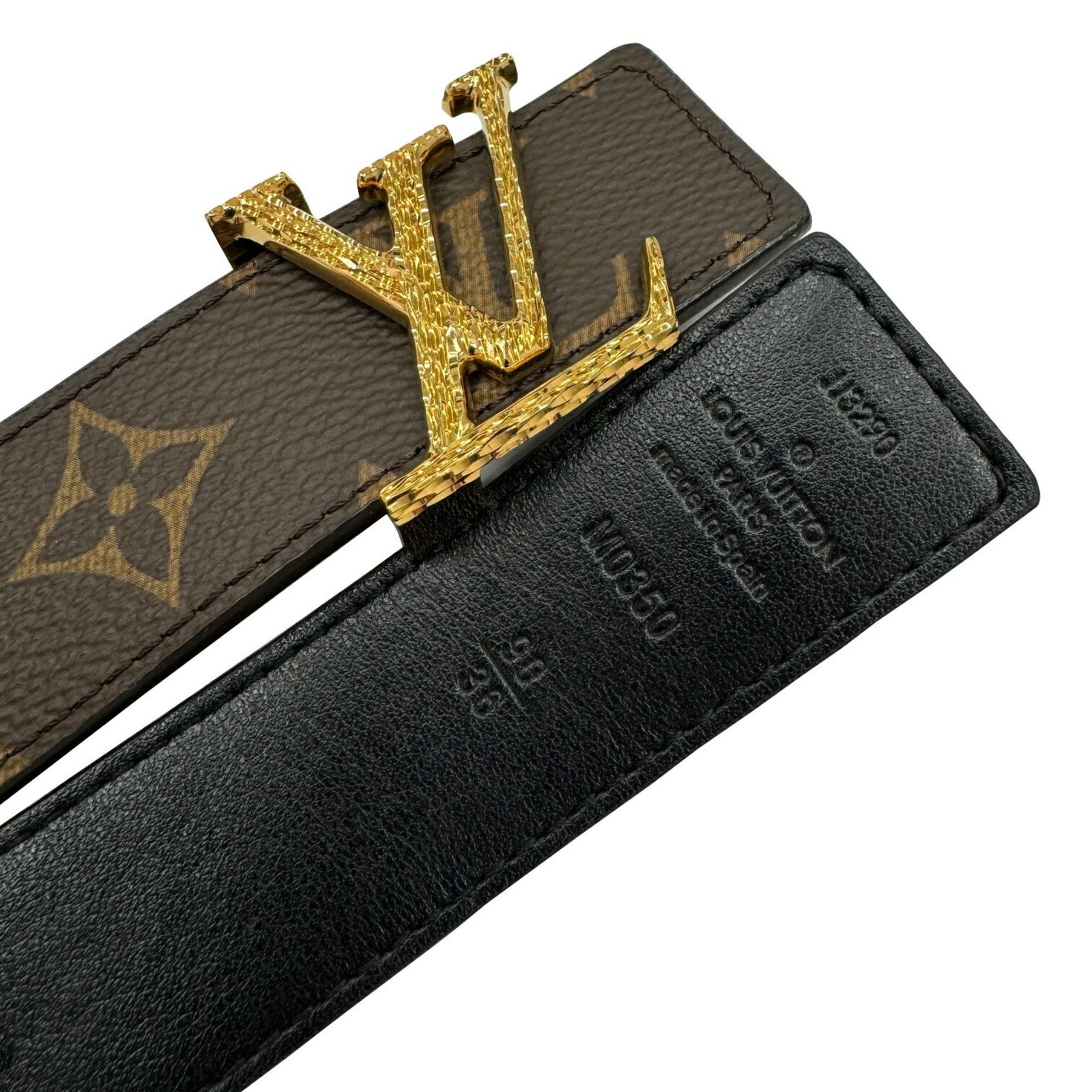 LOUIS VUITTON Belt LV Initial 30MM Monogram M0350 JJ3290 90cm Men's Women's | AlmaBagz